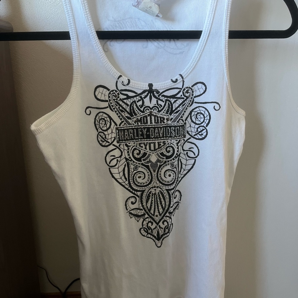 Women’s Harley-Davidson White Tank with Black Graphic